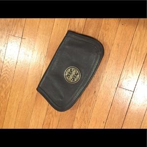 Black Tory Burch Clutch with Gold Chain